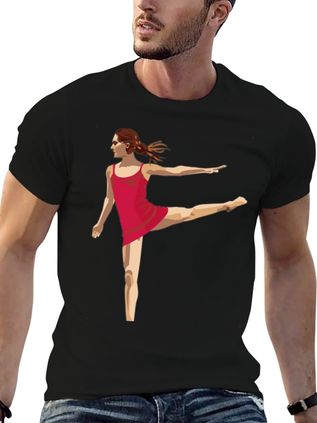 Dancer Graphic Tee - Modern Black T-Shirt product image 5