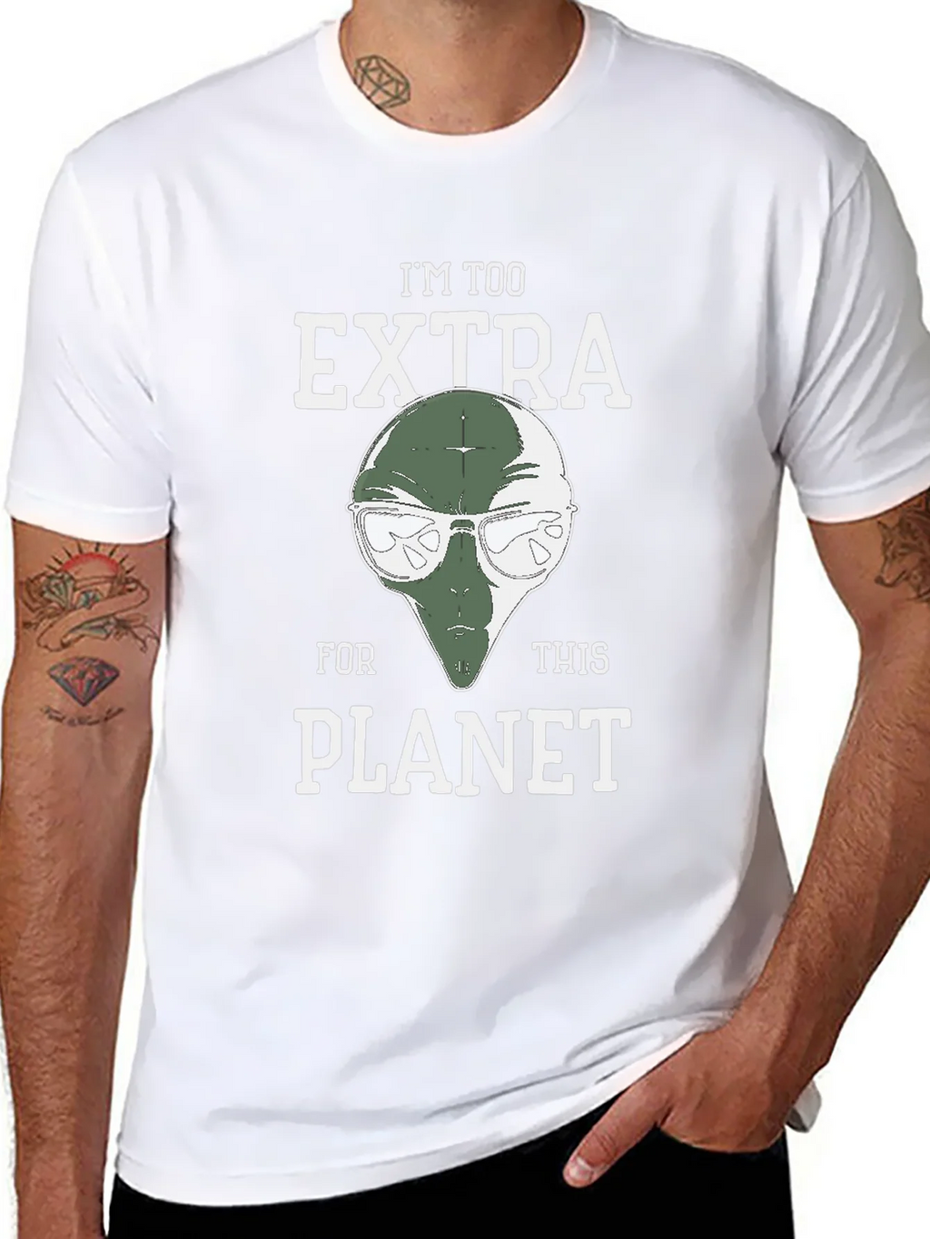 Im Too Extra For This Planet Alien T-Shirt product image 4