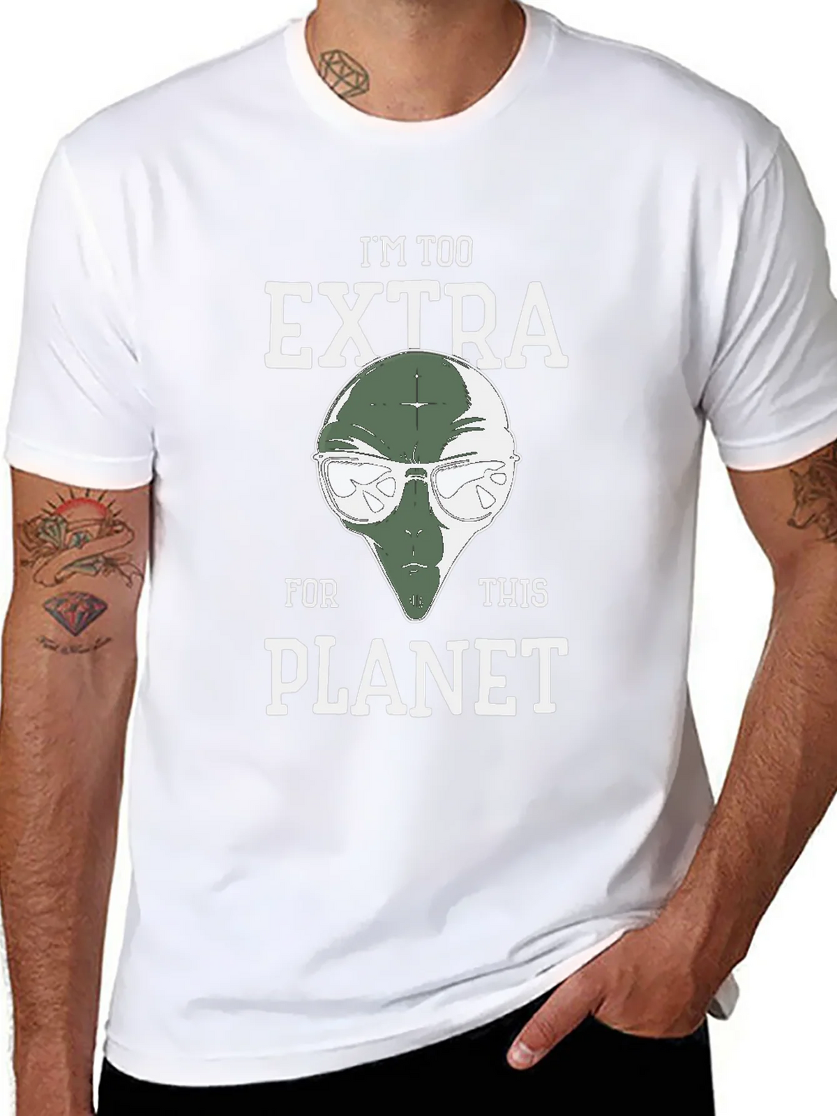 Im Too Extra For This Planet Alien T-Shirt product image 4