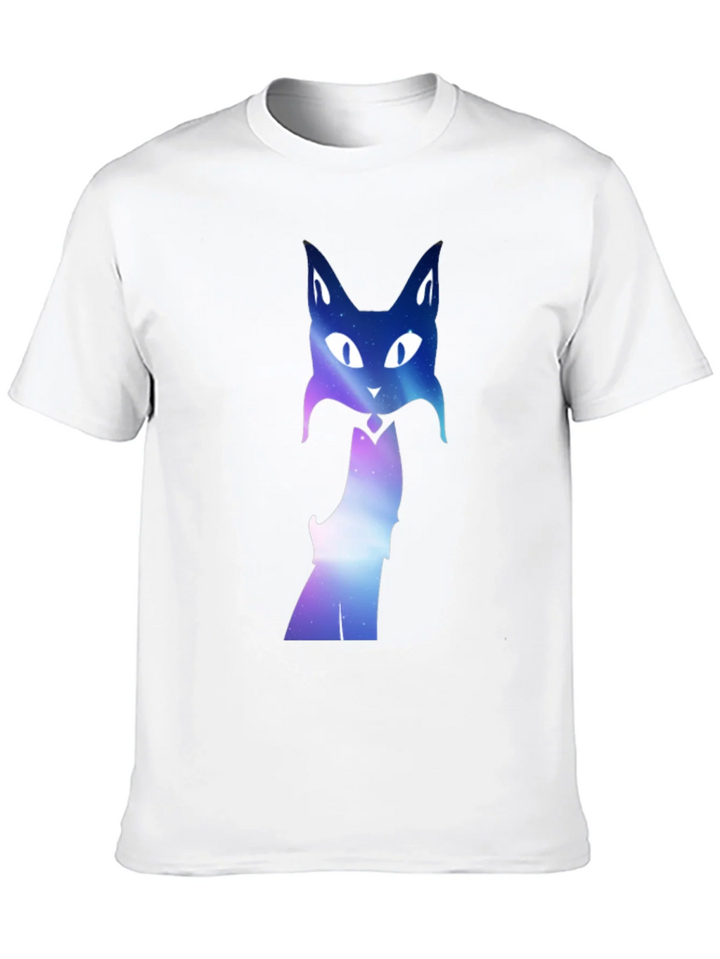 Galaxy Cat Graphic Tee - Black Crew Neck T-Shirt product image 9