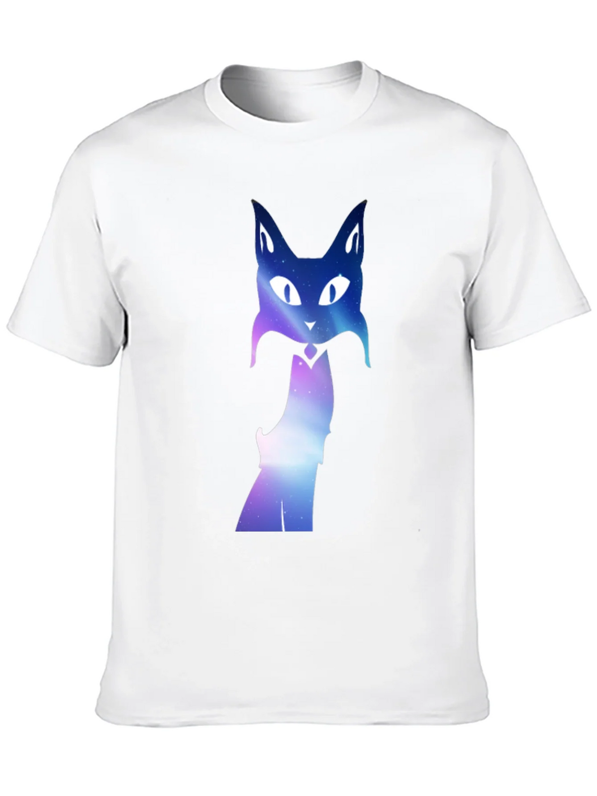 Galaxy Cat Graphic Tee - Black Crew Neck T-Shirt product image 9
