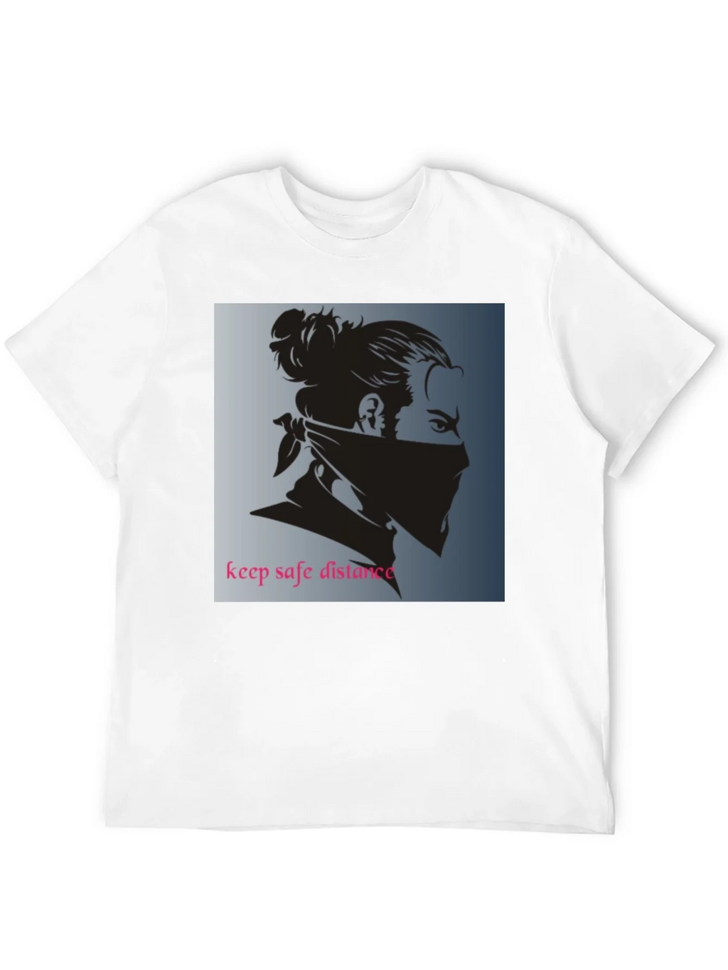 Black Graphic Tee - Keep Safe Distance Design product image 11