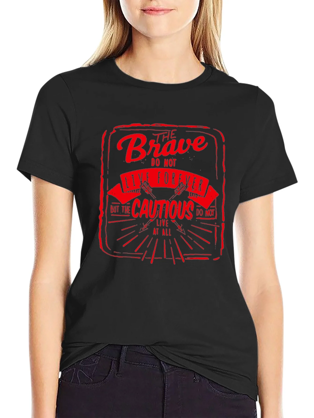 The Brave Live Forever Black Graphic Tee product image 2