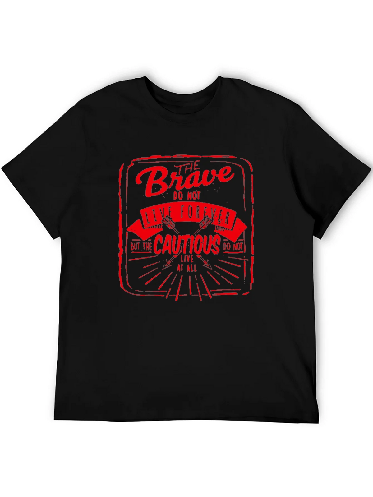 The Brave Live Forever Black Graphic Tee product image 5