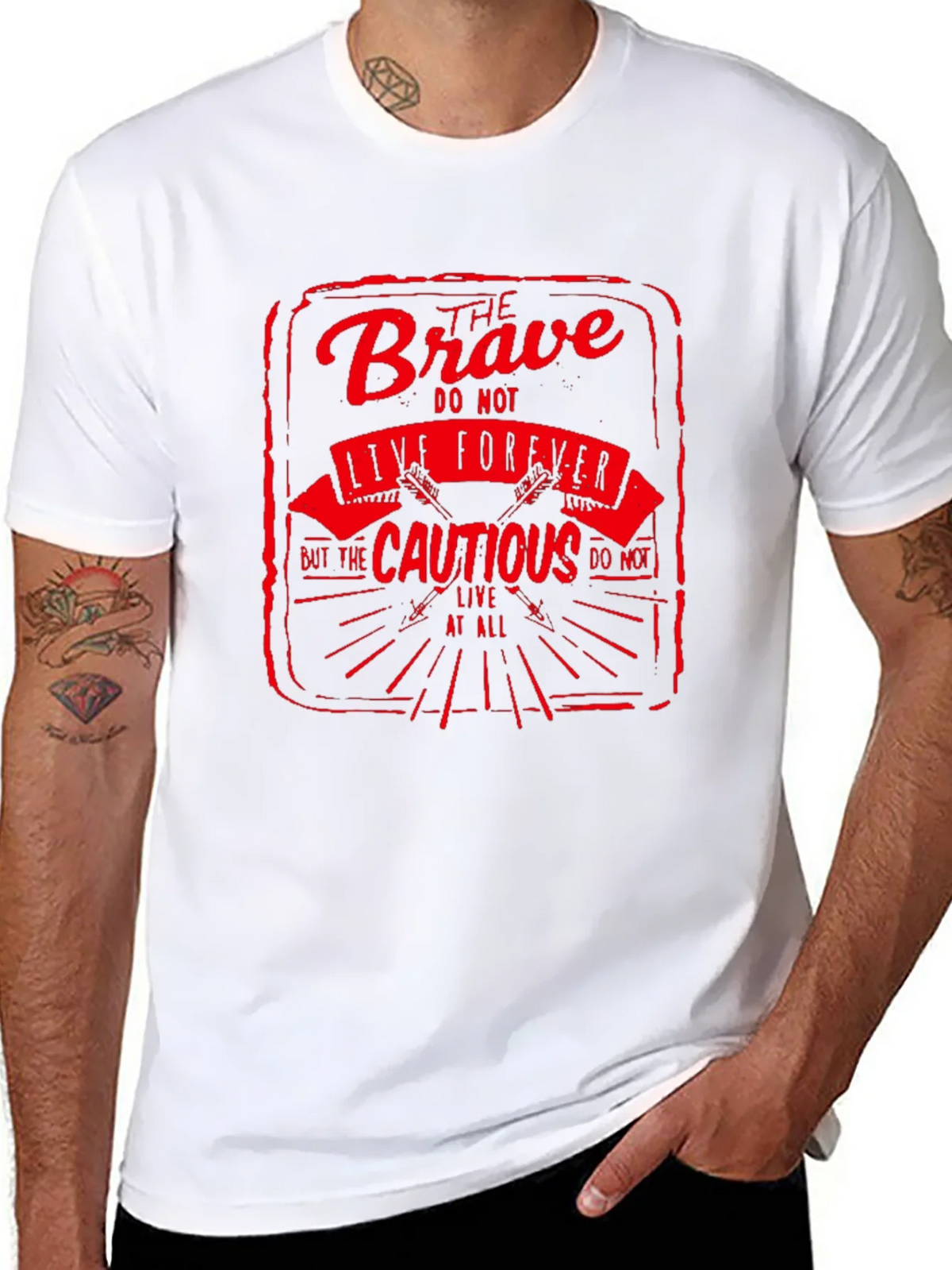 The Brave Live Forever Black Graphic Tee product image 7