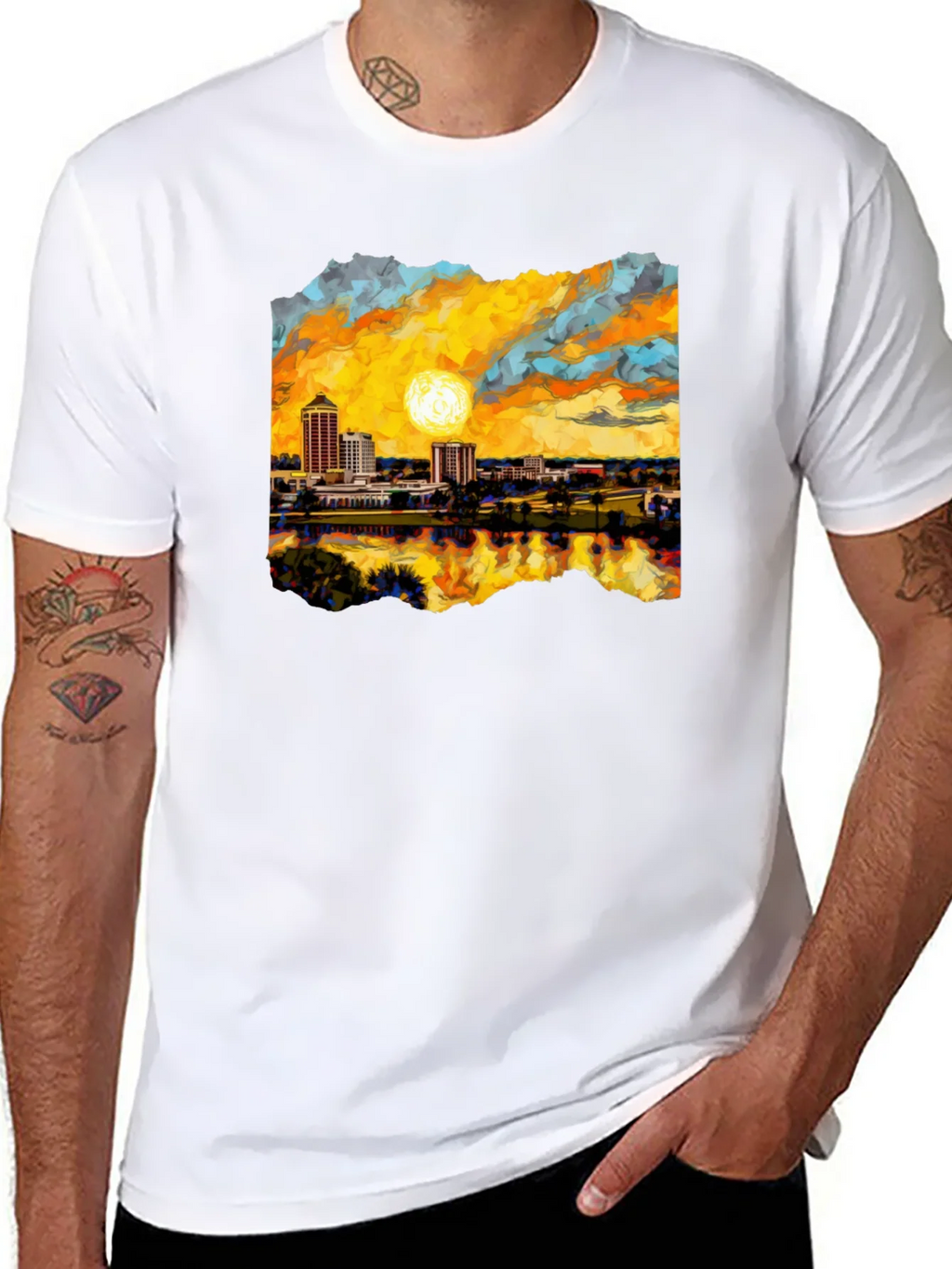 Jacksonville Florida Skyline T-Shirt product image 7