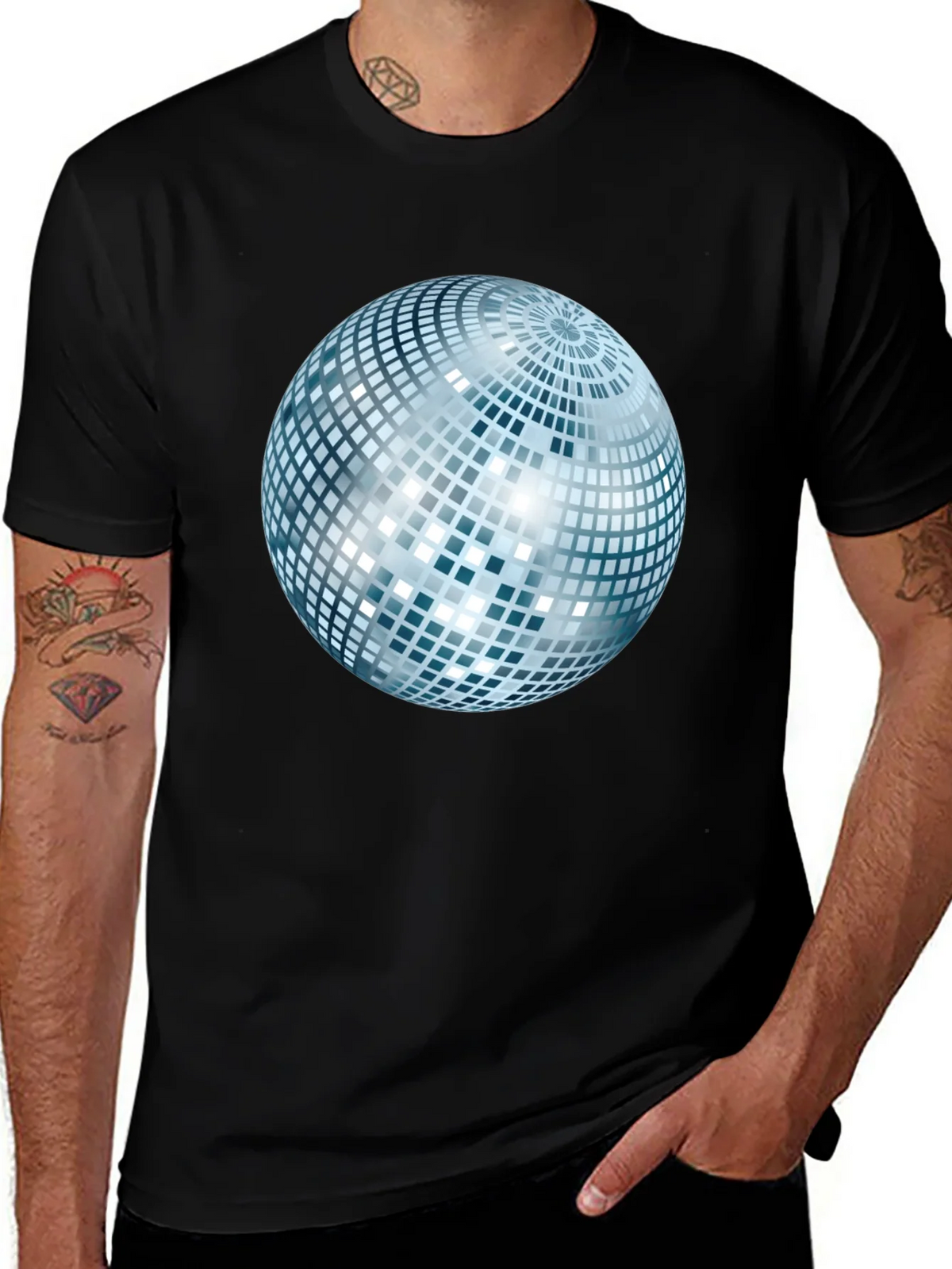 Disco Ball Graphic Black T-Shirt product image 1