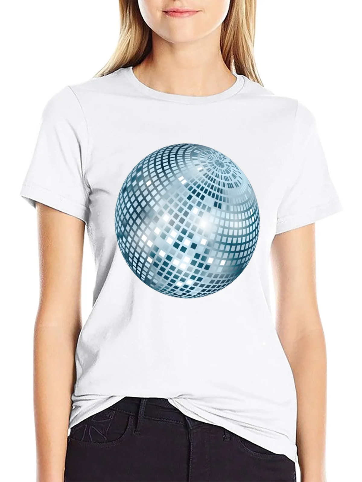 Disco Ball Graphic Black T-Shirt product image 8