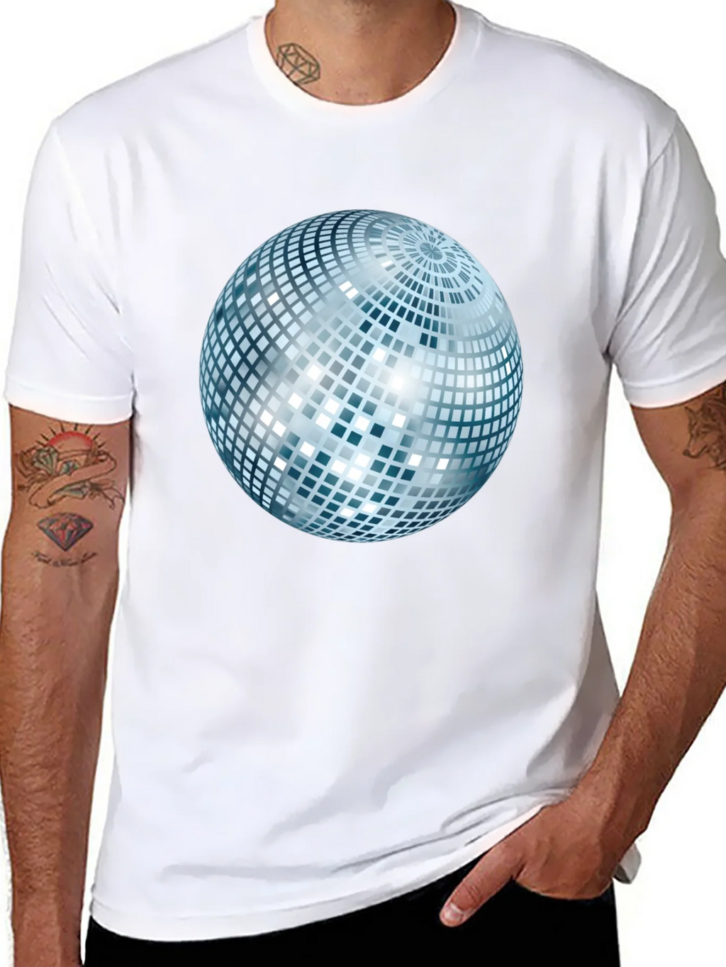 Disco Ball Graphic Black T-Shirt product image 7