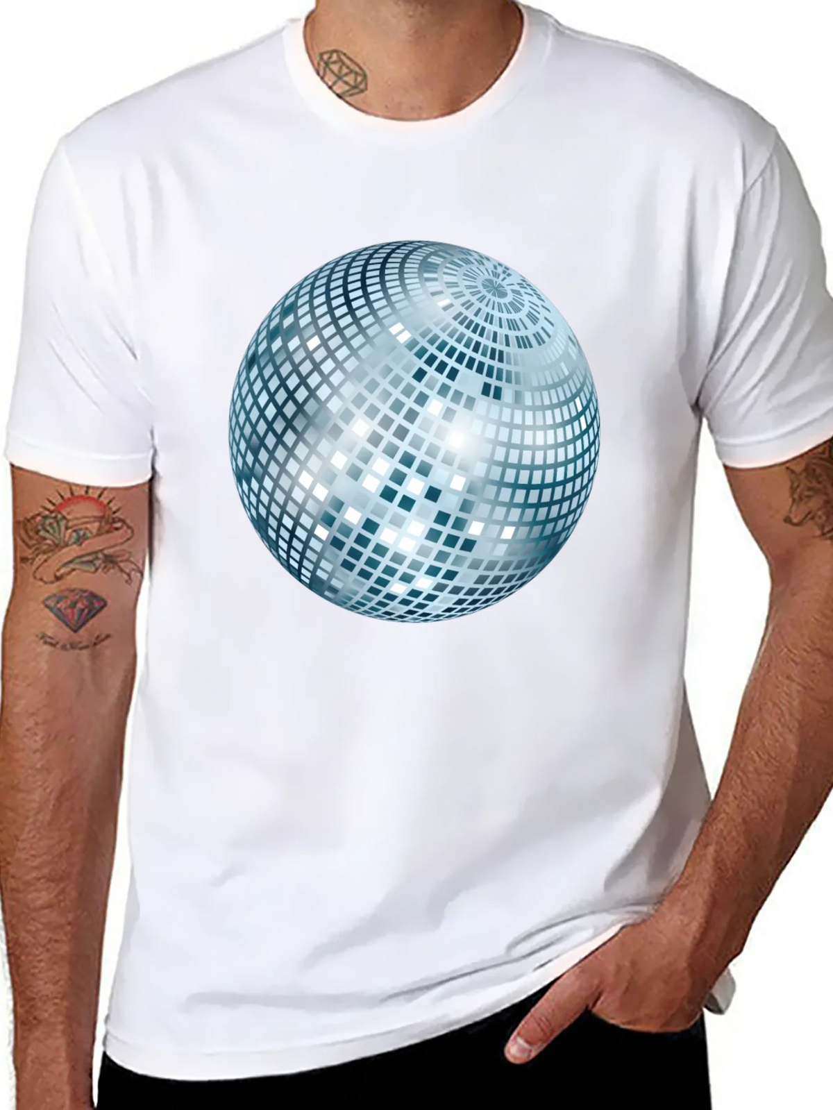 Disco Ball Graphic Black T-Shirt product image 7