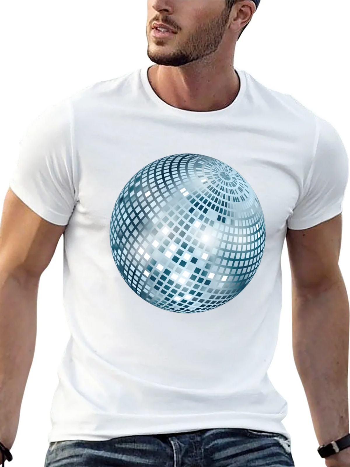 Disco Ball Graphic Black T-Shirt product image 12