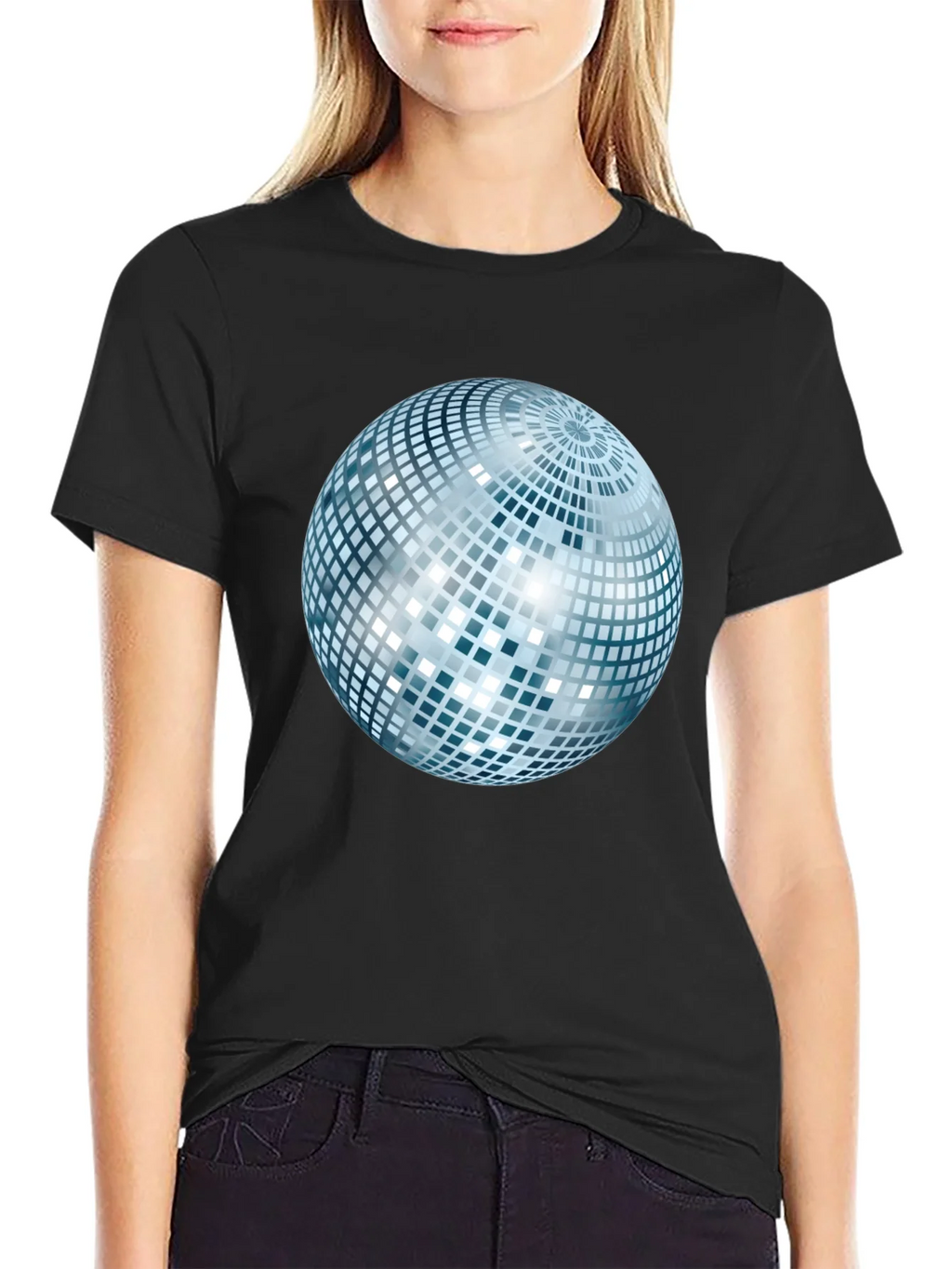 Disco Ball Graphic Black T-Shirt product image 2