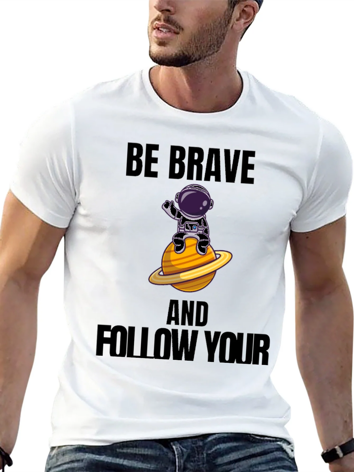 Be Brave Astronaut Graphic T-Shirt product image 12
