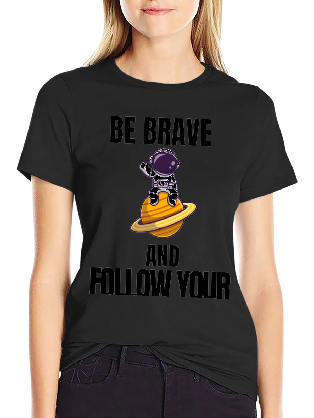 Be Brave Astronaut Graphic T-Shirt product image 2
