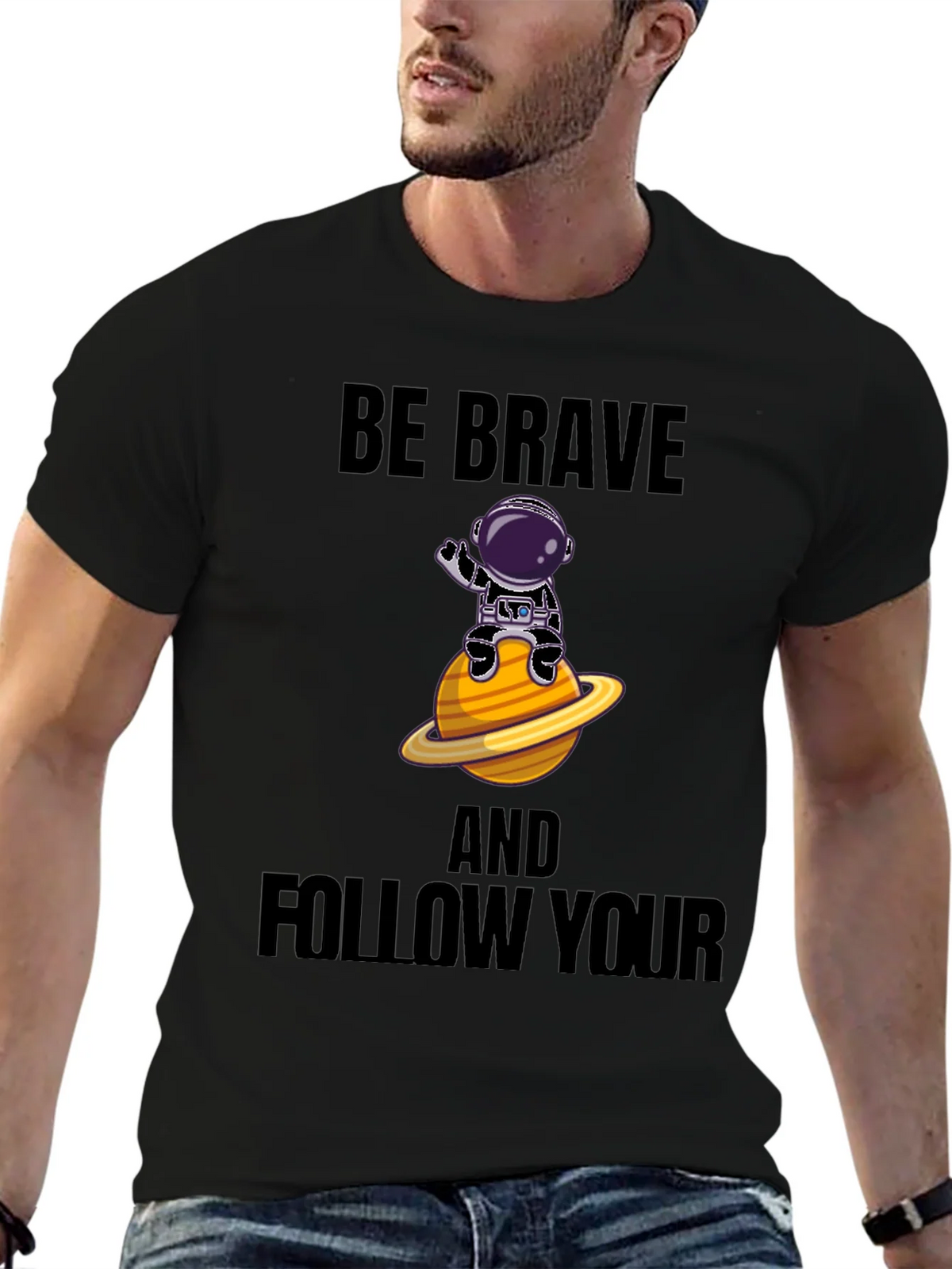 Be Brave Astronaut Graphic T-Shirt product image 6