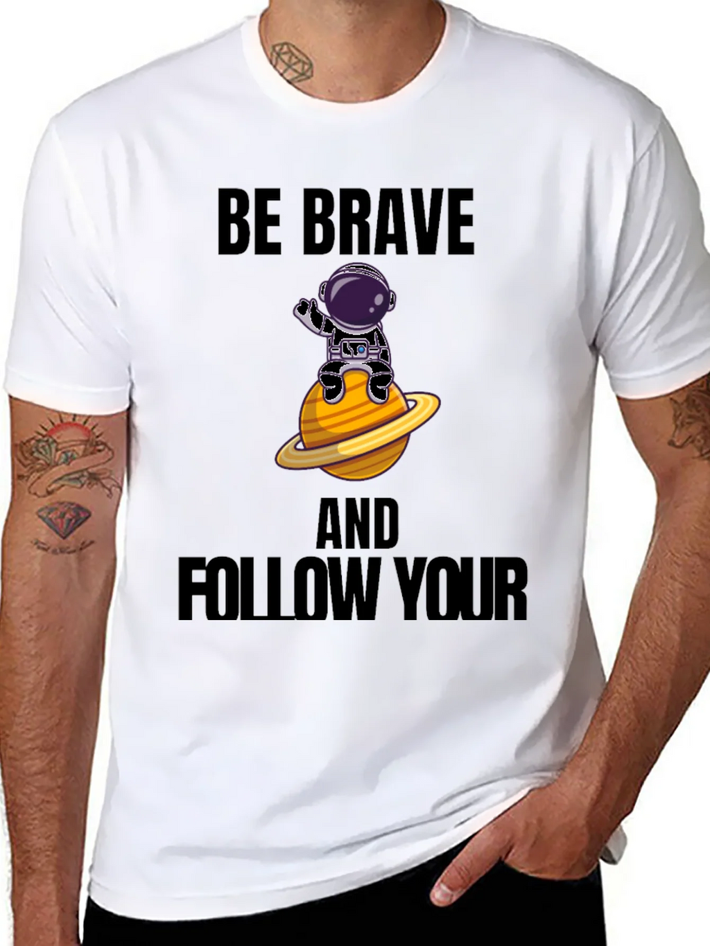 Be Brave Astronaut Graphic T-Shirt product image 7