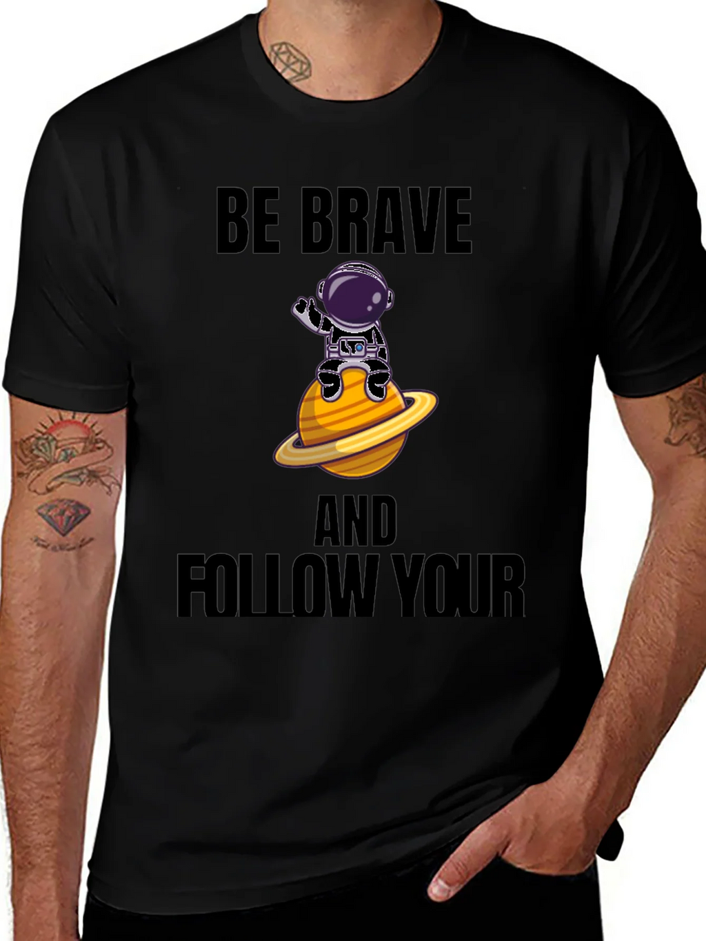 Be Brave Astronaut Graphic T-Shirt product image 1