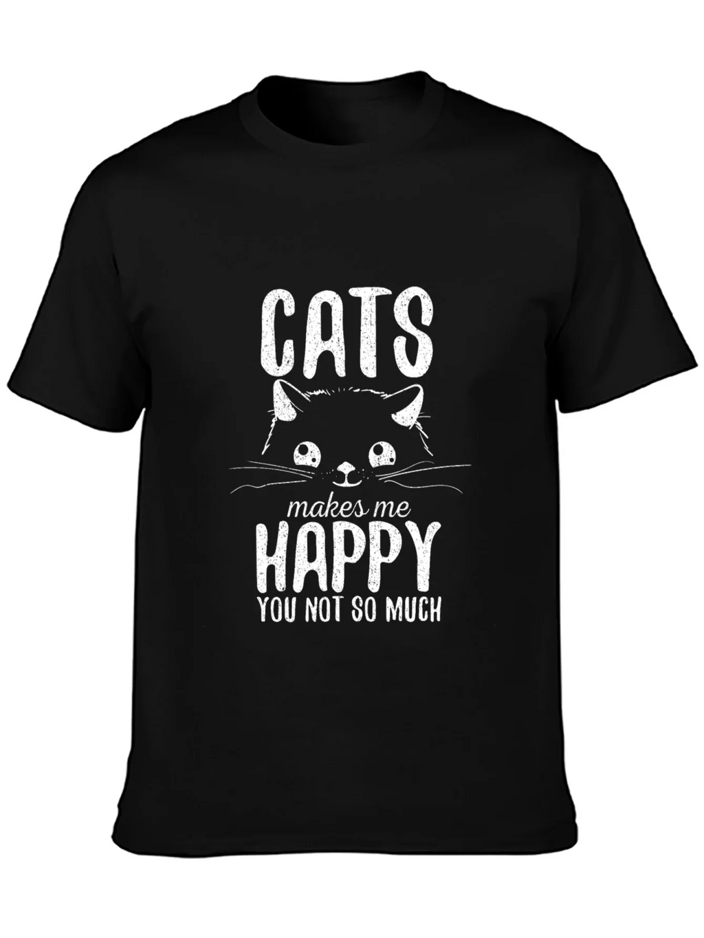 Cats Make Me Happy T-Shirt product image 3