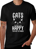 Cats Make Me Happy T-Shirt product image 1