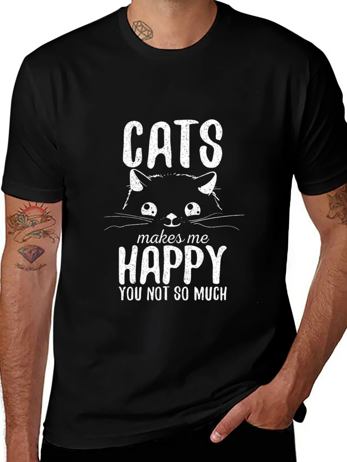 Cats Make Me Happy T-Shirt product image 1
