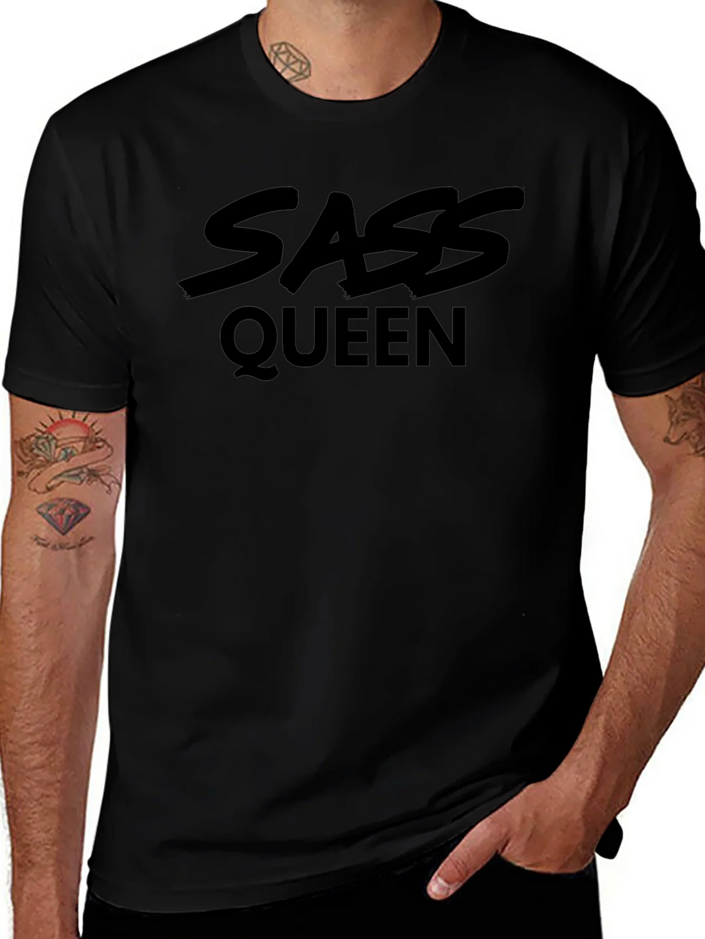 Sass Queen Black Graphic T-Shirt - Trendy & Bold product image 1