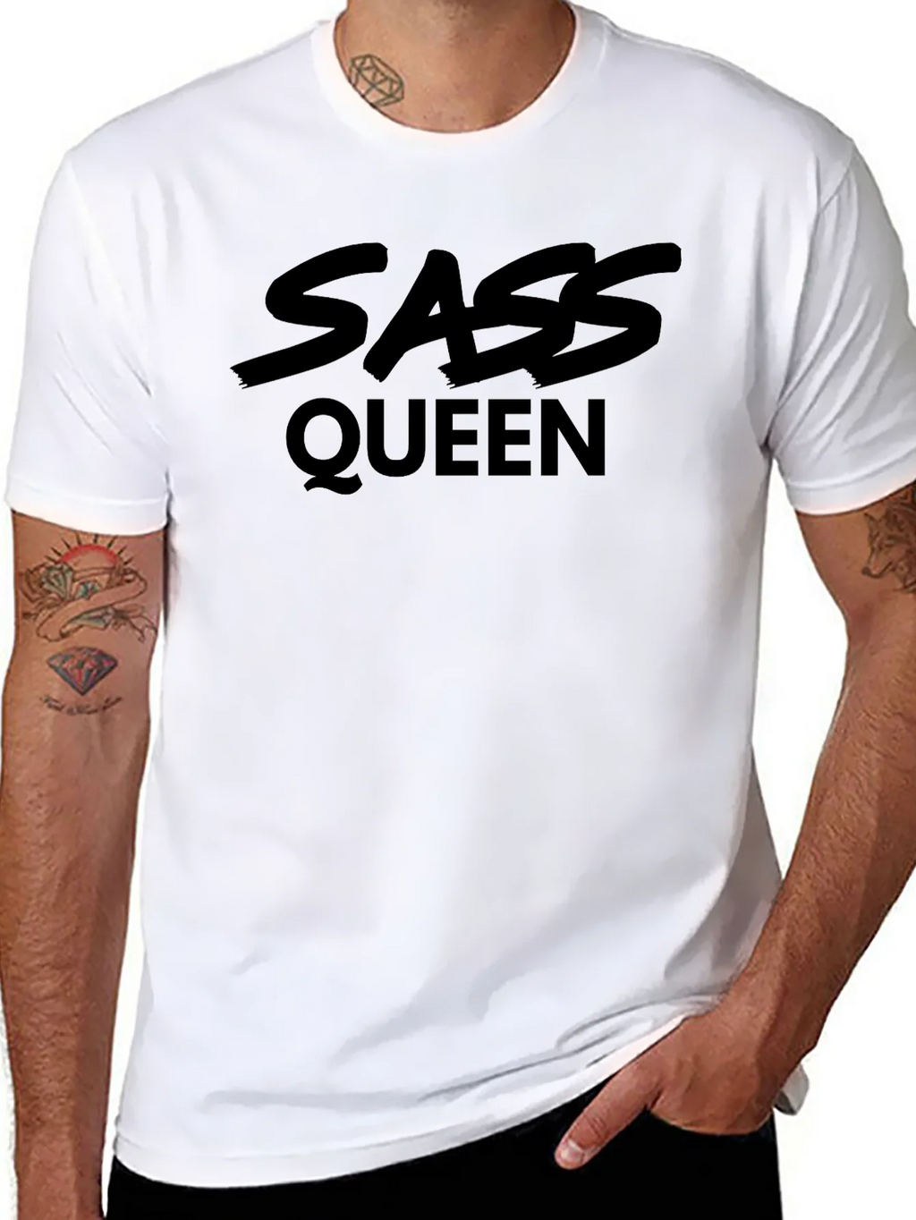 Sass Queen Black Graphic T-Shirt - Trendy & Bold product image 7