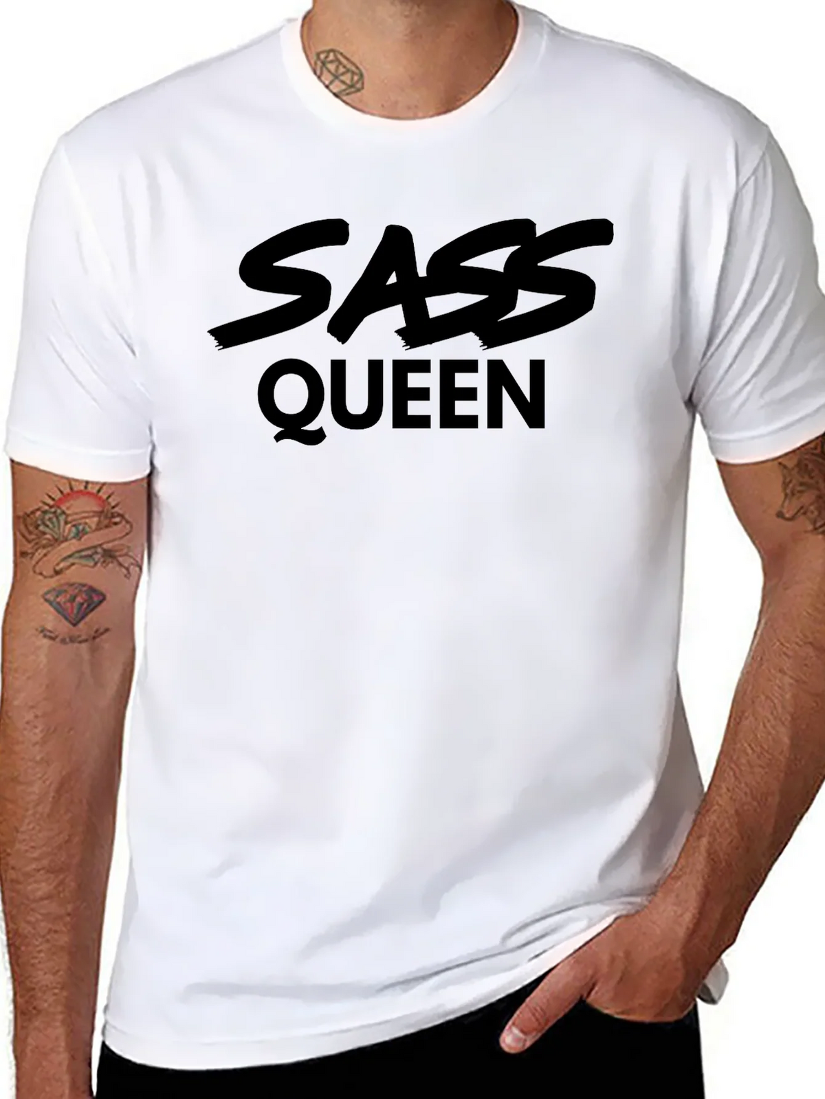 Sass Queen Black Graphic T-Shirt - Trendy & Bold product image 7