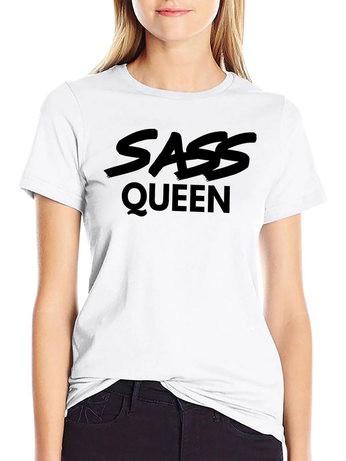 Sass Queen Black Graphic T-Shirt - Trendy & Bold product image 8