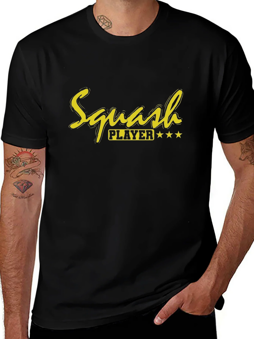 Squash Player Graphic Tee - Sporty & Stylish product image 1