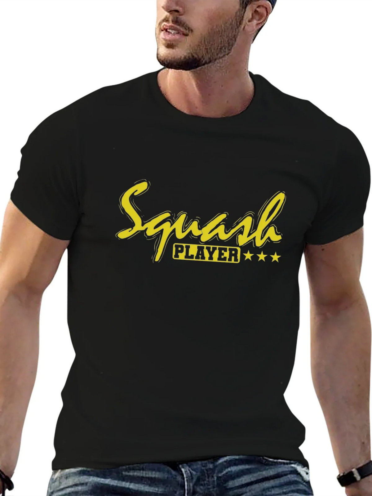 Squash Player Graphic Tee - Sporty & Stylish product image 6