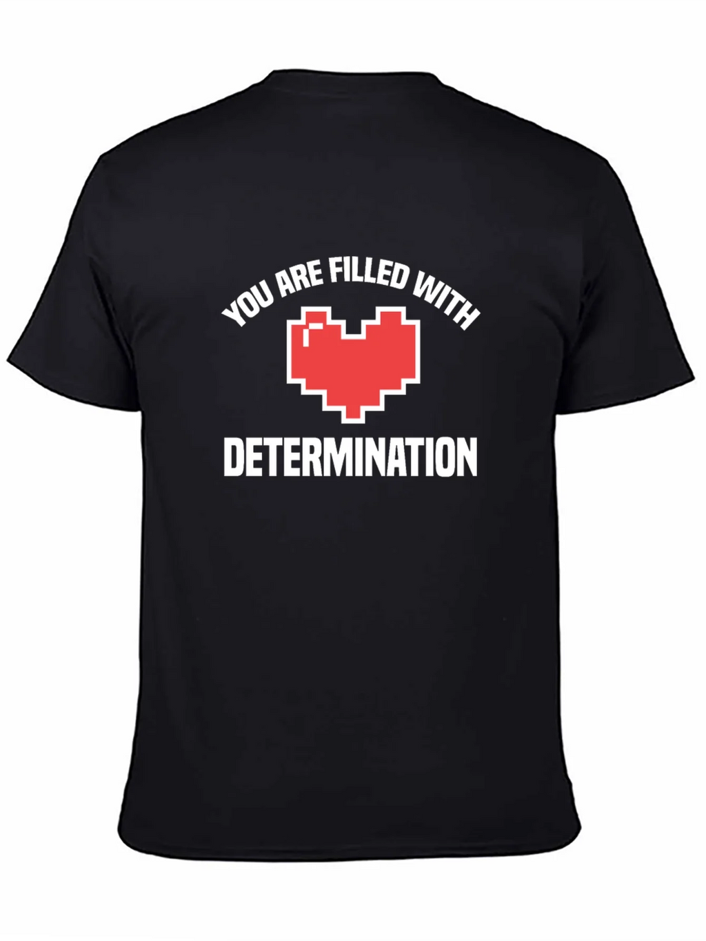 Determination Heart Black T-Shirt product image 4