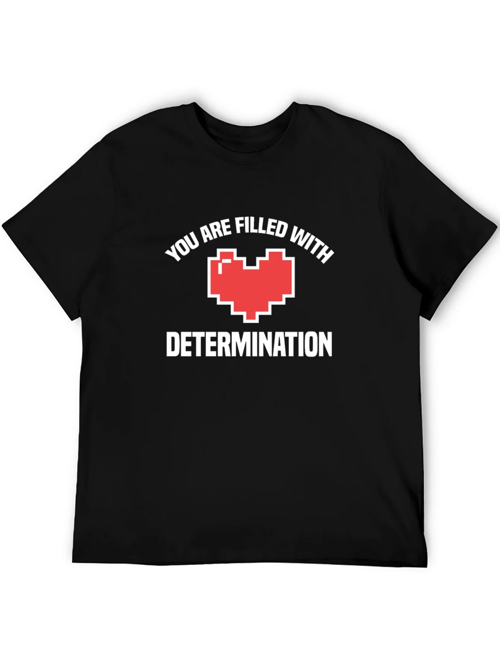 Determination Heart Black T-Shirt product image 5