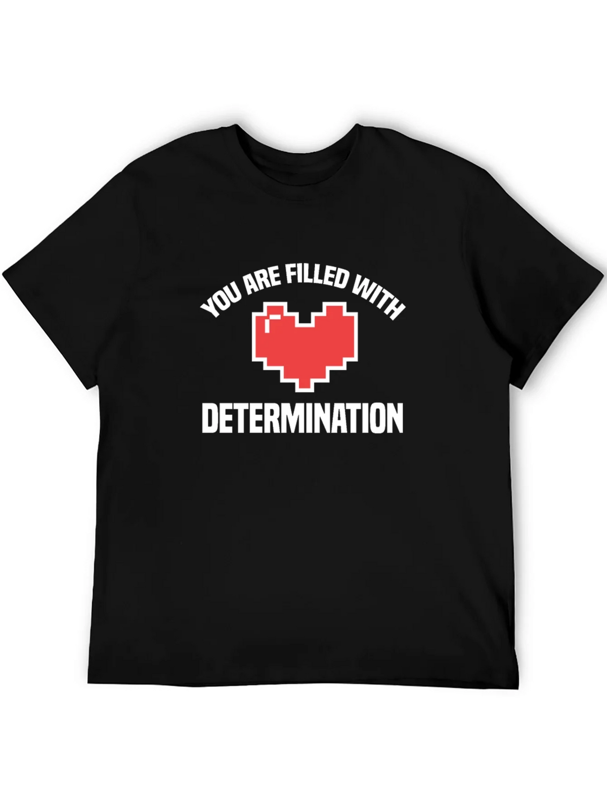 Determination Heart Black T-Shirt product image 5