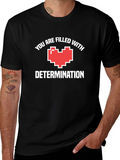Determination Heart Black T-Shirt product image 1