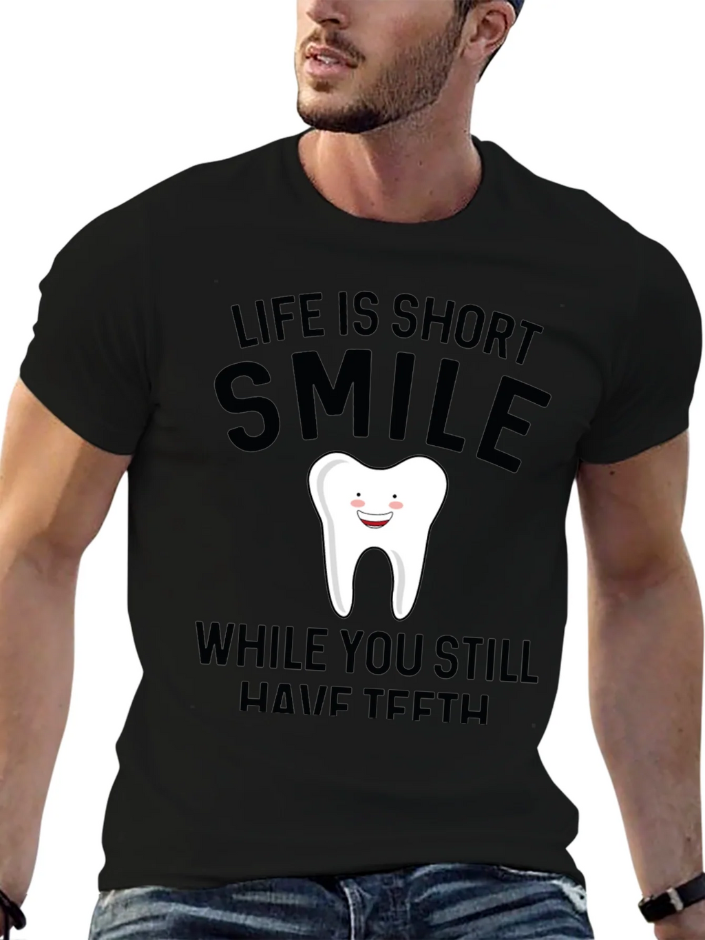 Life Is Short Smile T-Shirt - Funny Dental Humor product image 2
