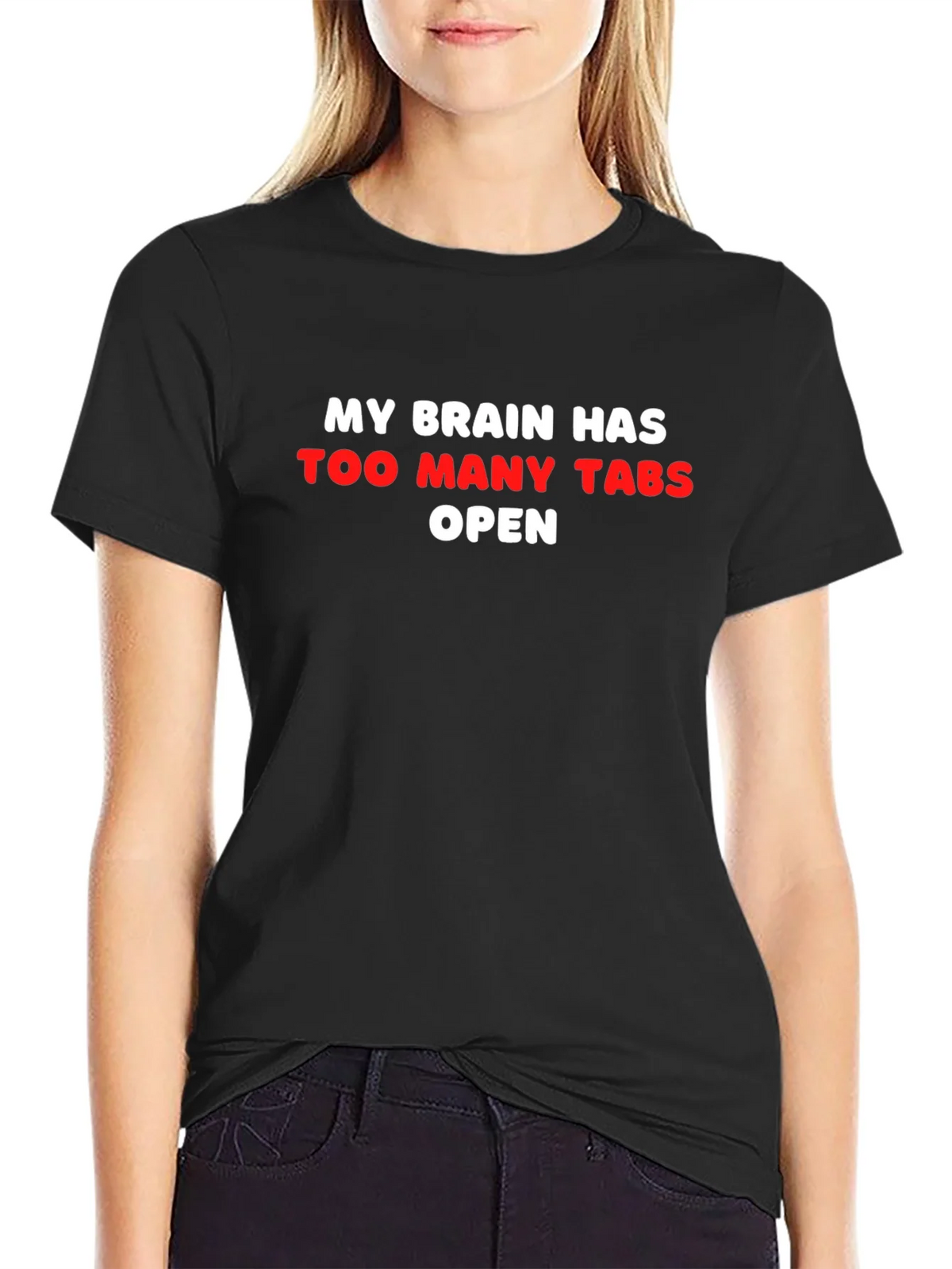 Funny Brain Tabs T-Shirt - Too Many Open Tee product image 2