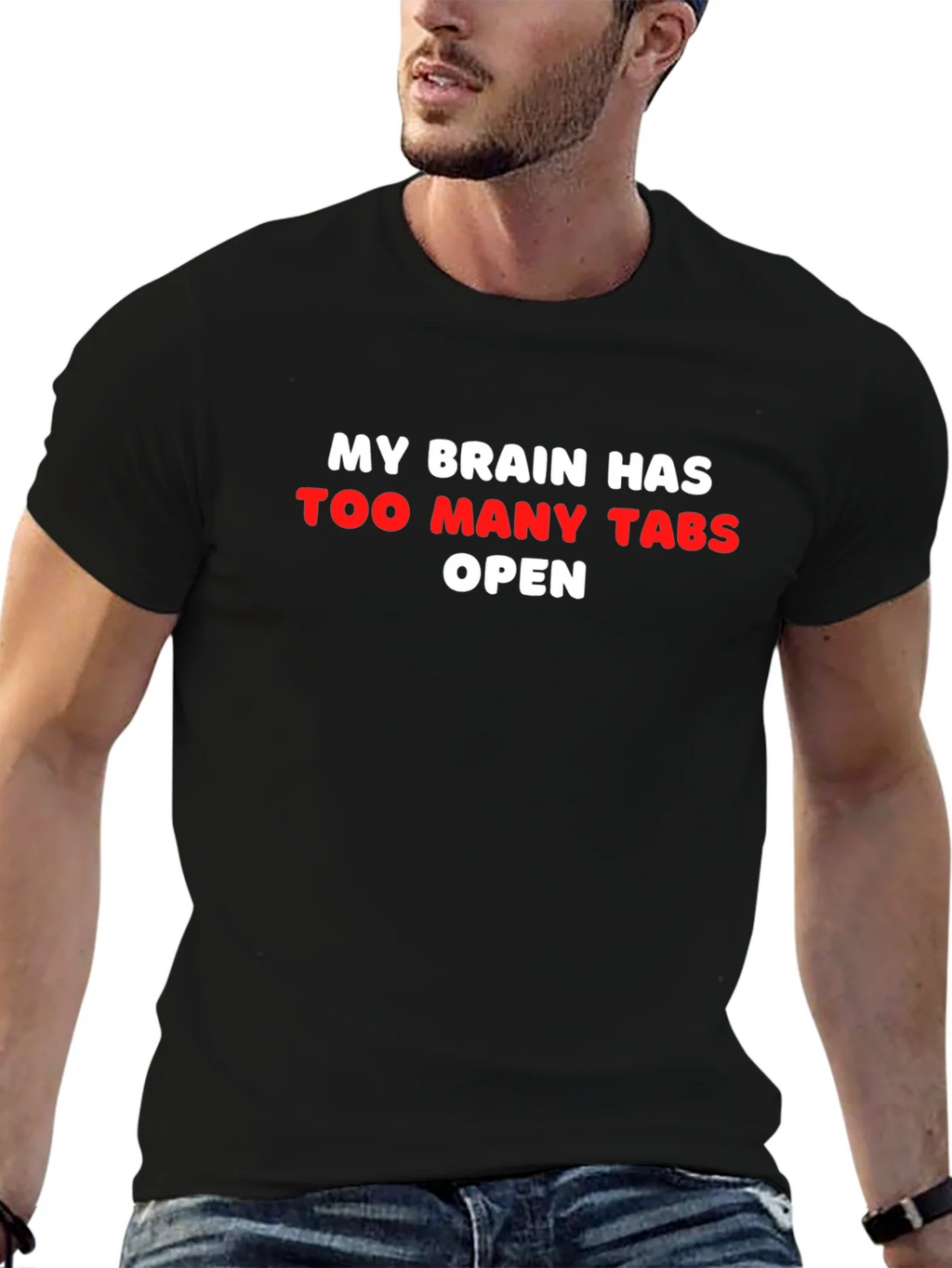 Funny Brain Tabs T-Shirt - Too Many Open Tee product image 5