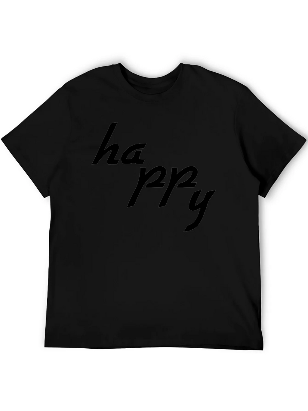 Happy Black T-Shirt: Casual Comfort product image 5