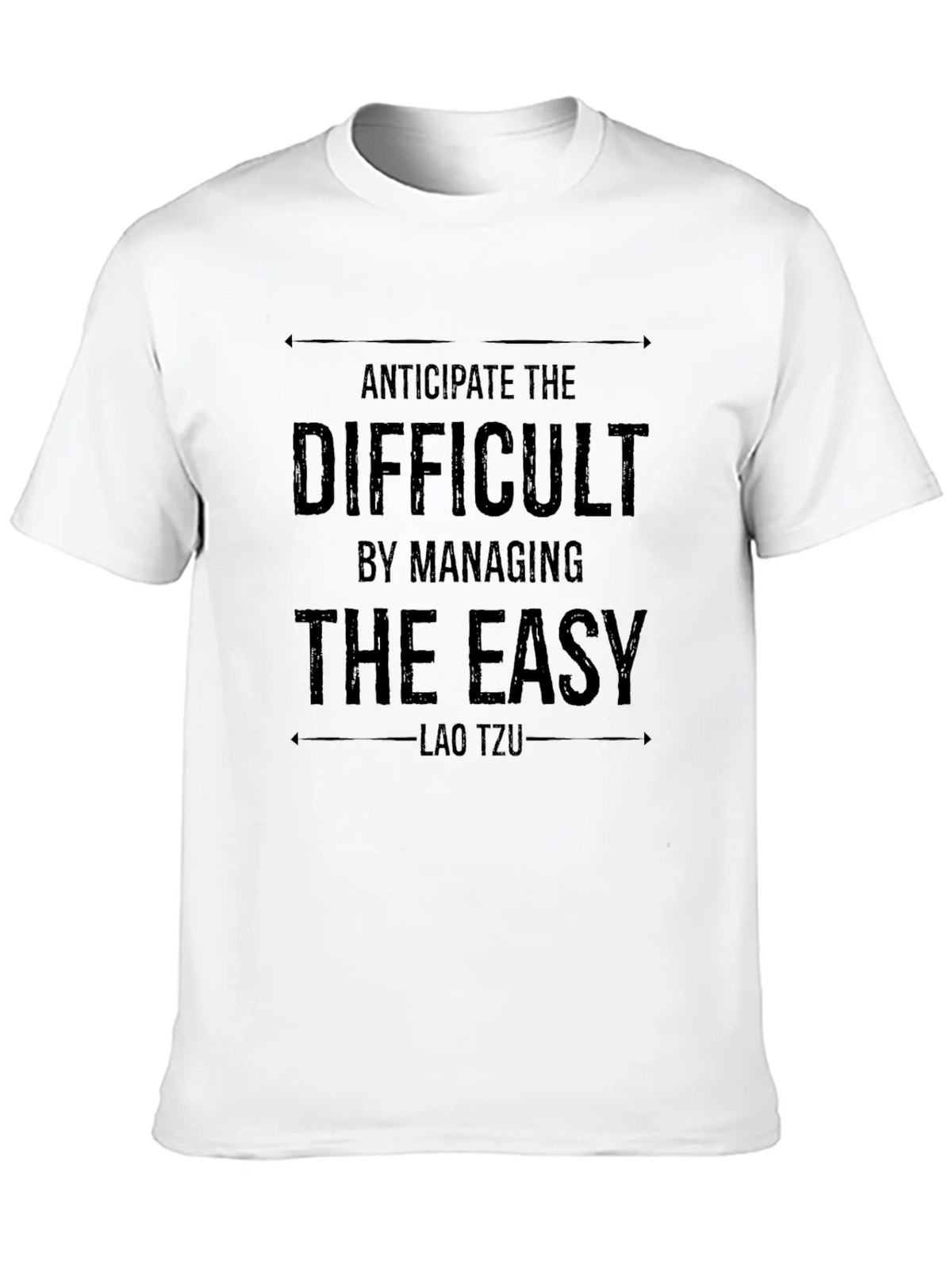 Lao Tzu Quote Black T-Shirt - Anticipate the Difficult product image 9