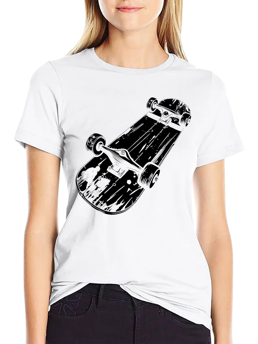 Skateboard Graphic Tee - Mens Black Cotton T-Shirt product image 8