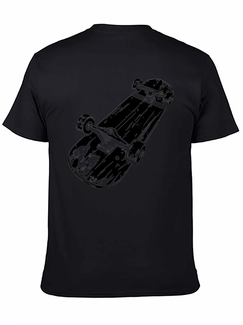 Skateboard Graphic Tee - Mens Black Cotton T-Shirt product image 4
