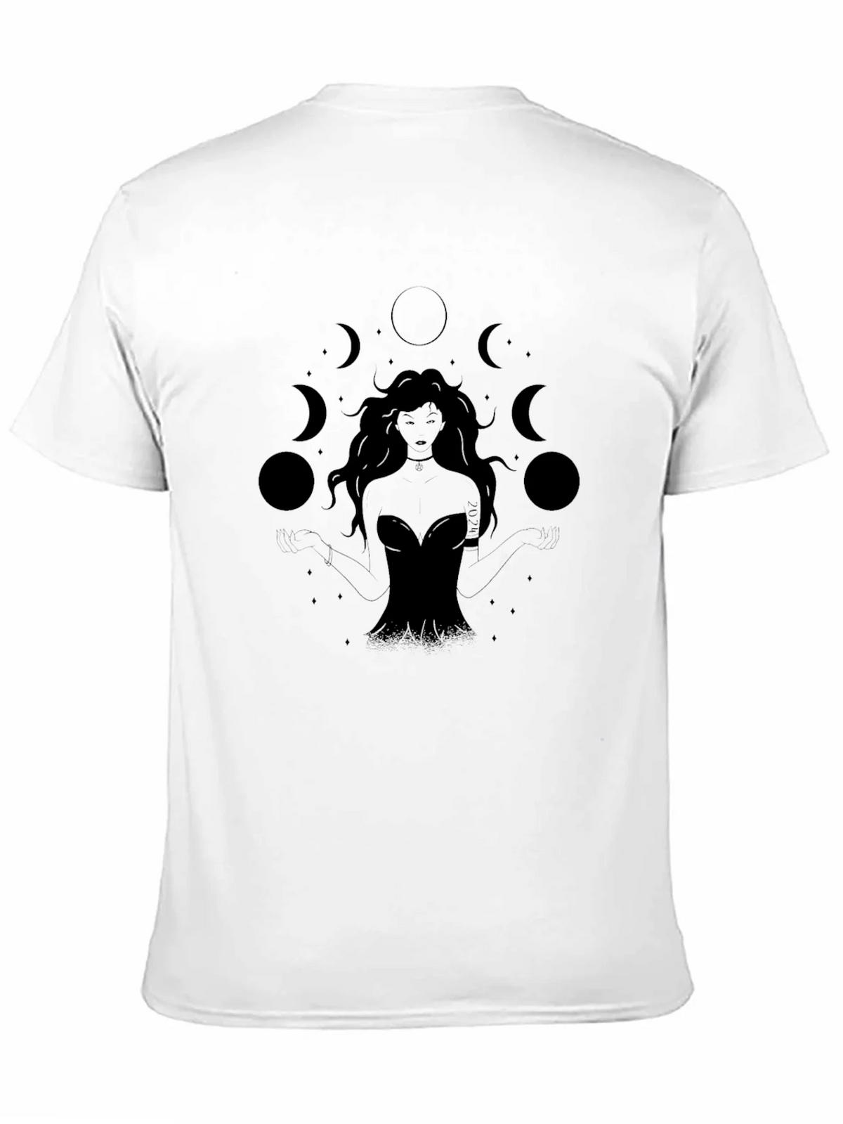 Mystic Moon Goddess Black T-Shirt product image 10
