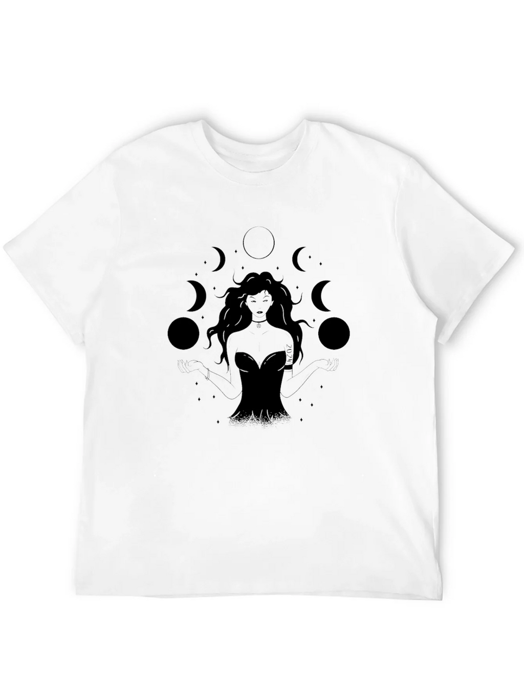 Mystic Moon Goddess Black T-Shirt product image 11