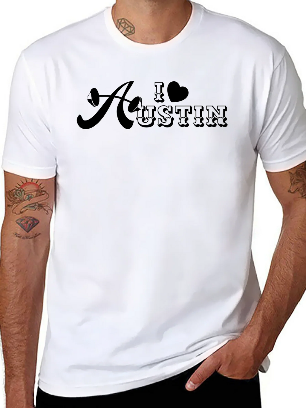 I Heart Austin Graphic Tee - Black product image 7