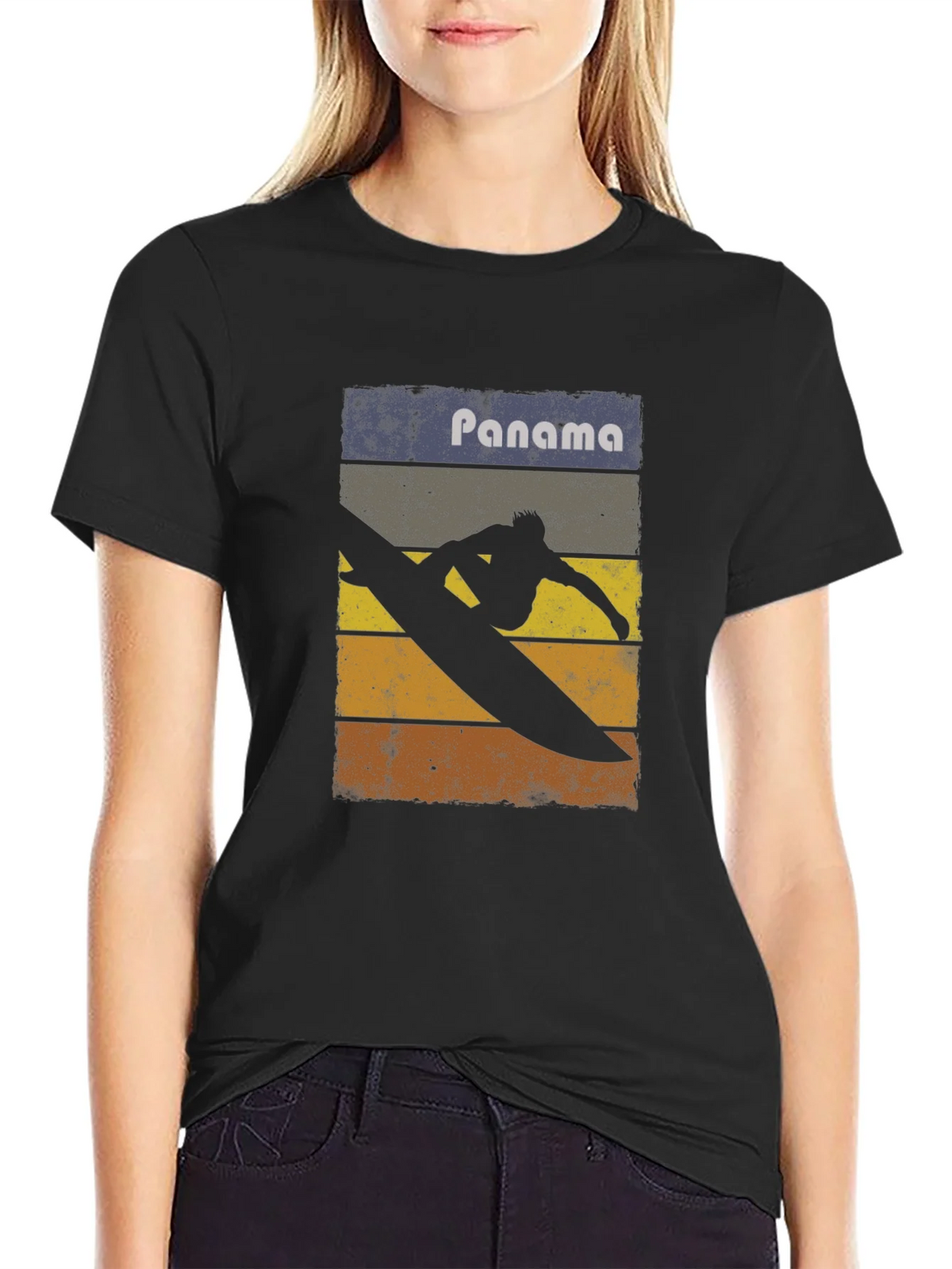 Panama Surfing Retro T-Shirt product image 1