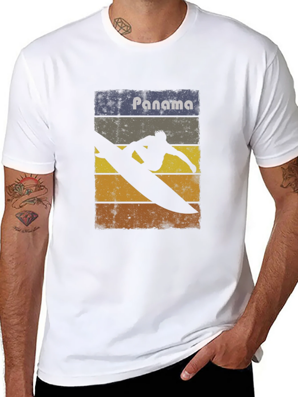 Panama Surfing Retro T-Shirt product image 3