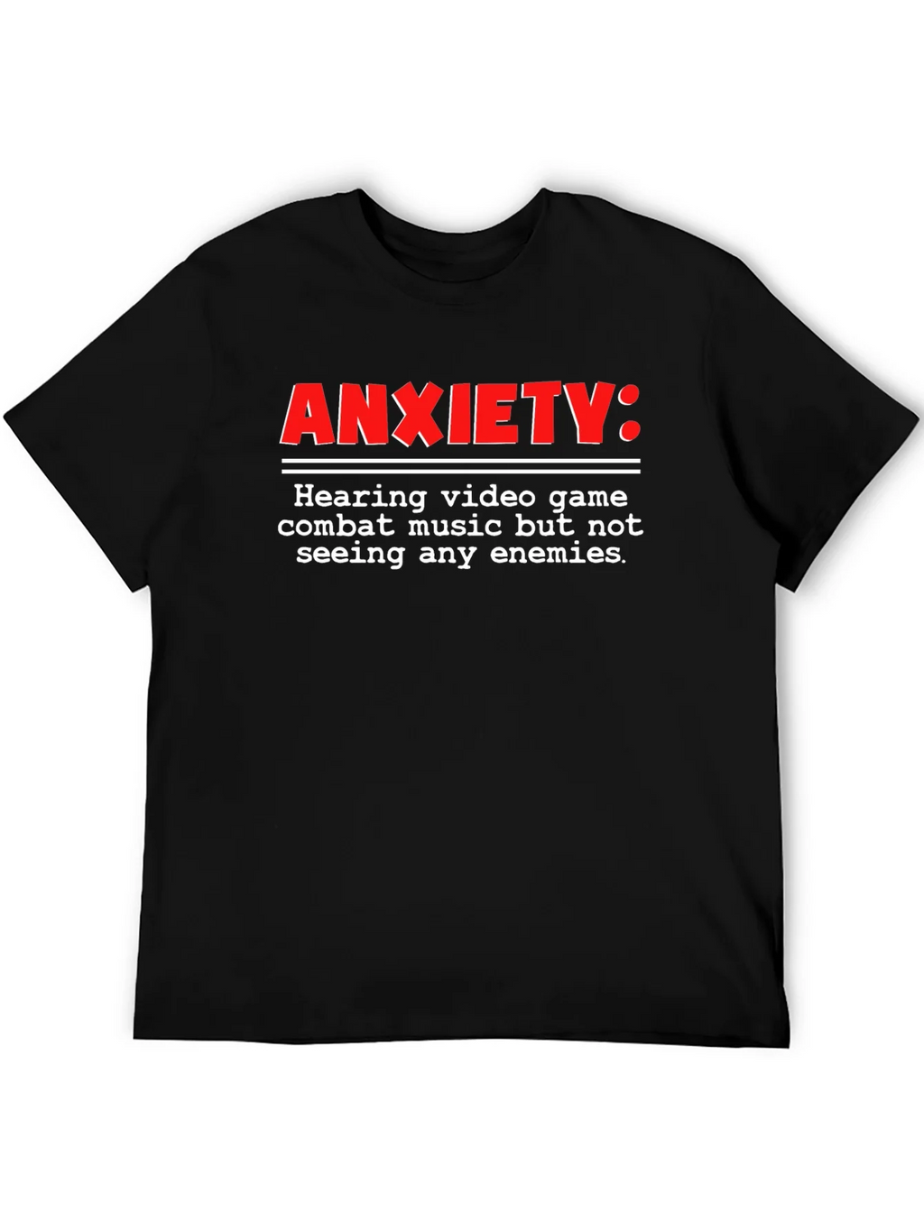 Anxiety Gamer T-Shirt - Combat Music No Enemies product image 5