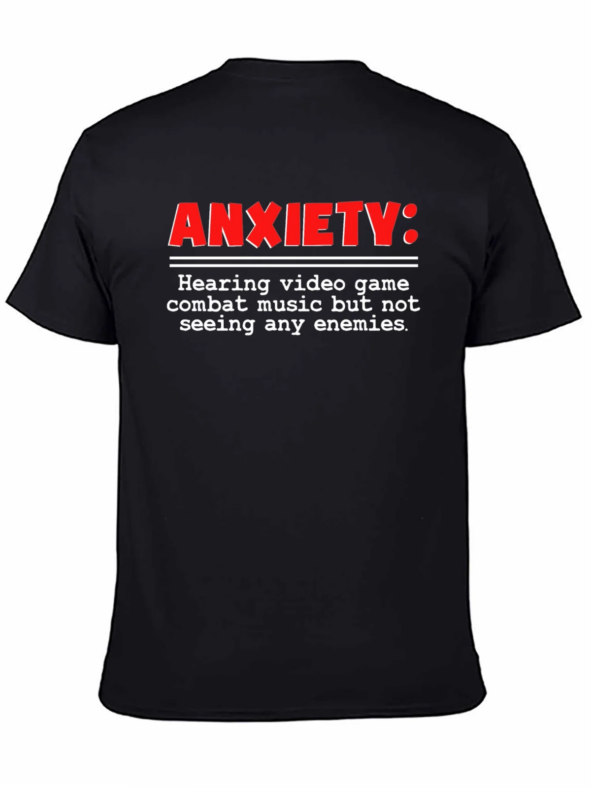 Anxiety Gamer T-Shirt - Combat Music No Enemies product image 4
