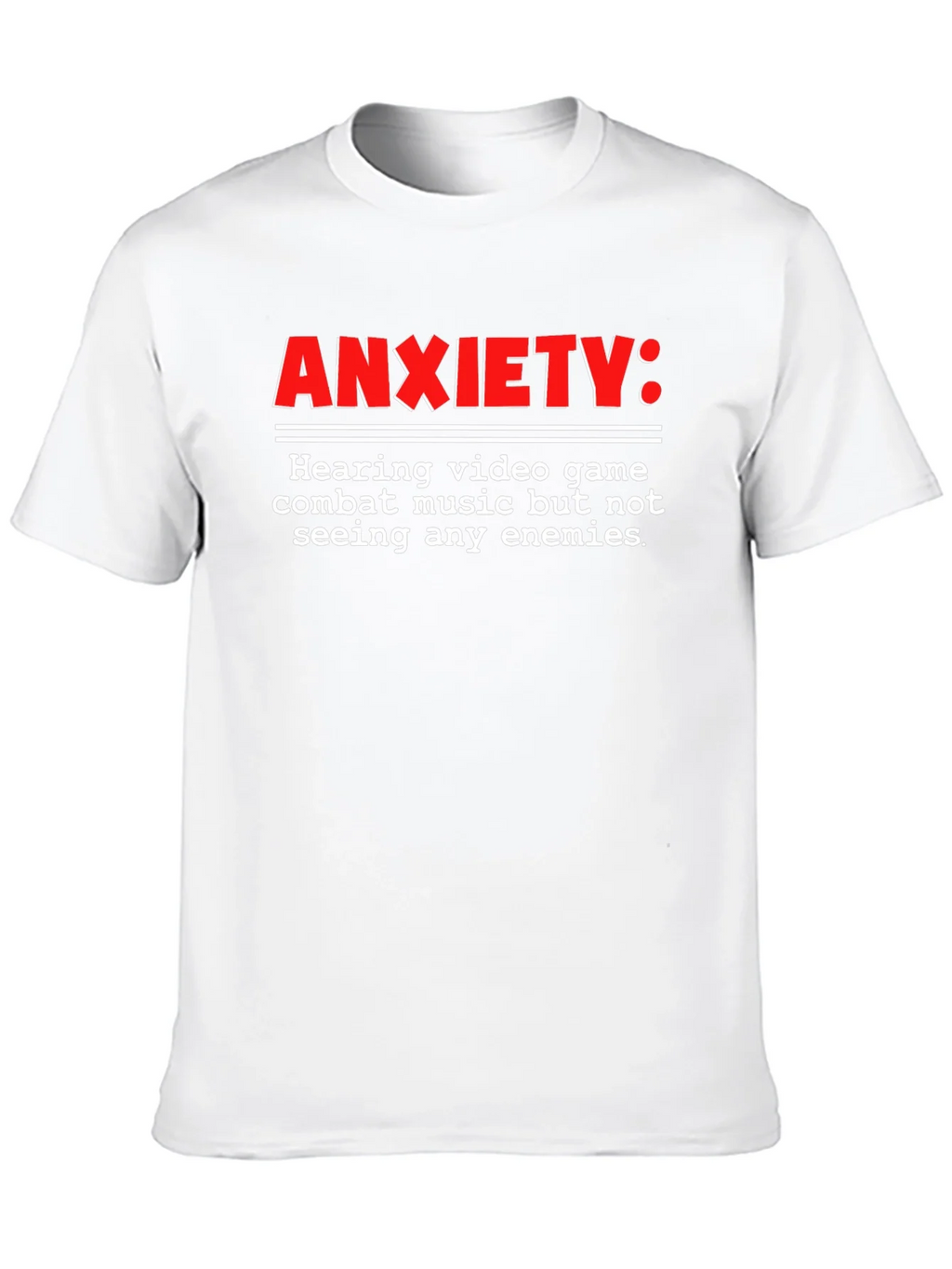 Anxiety Gamer T-Shirt - Combat Music No Enemies product image 9