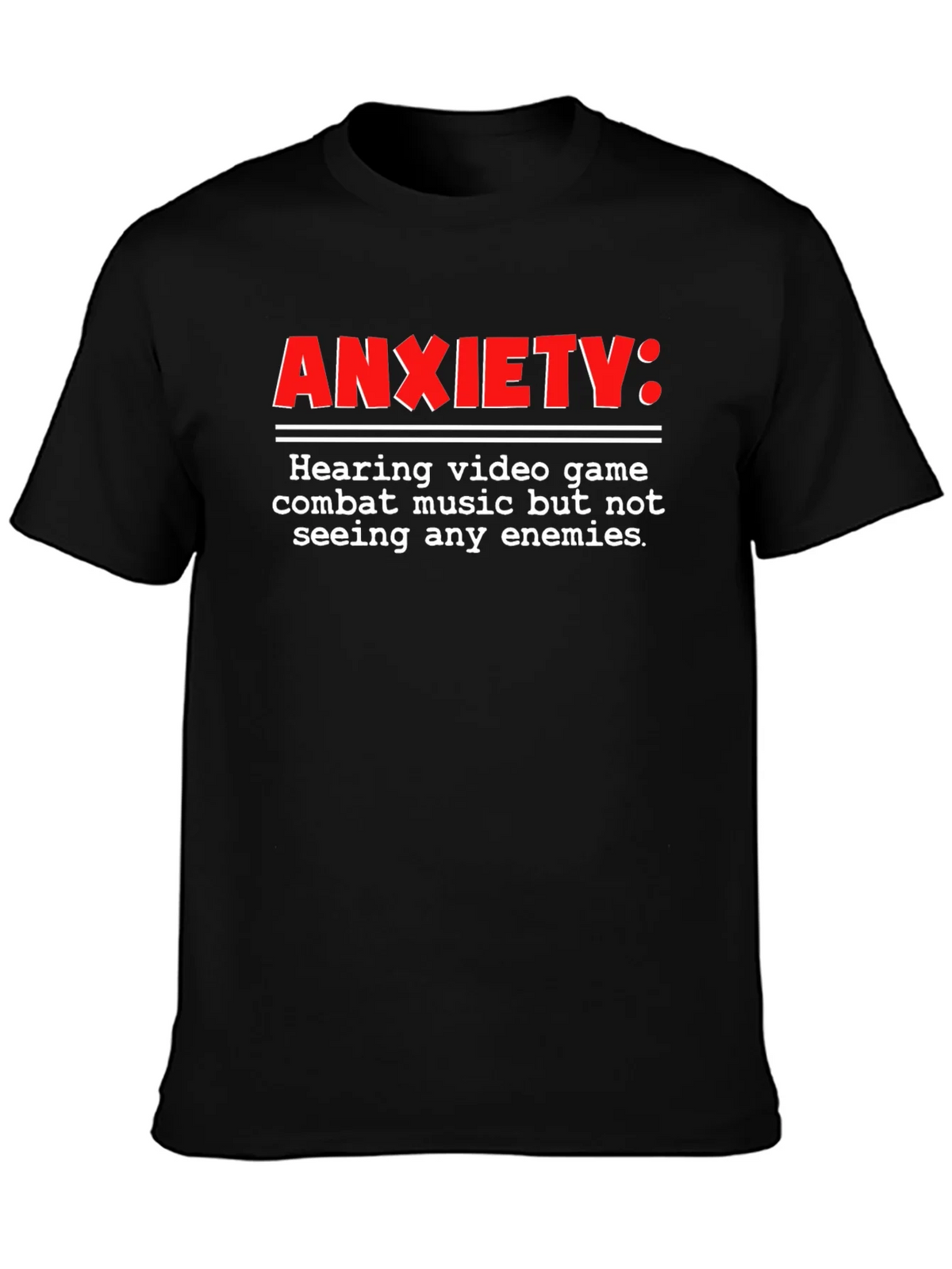 Anxiety Gamer T-Shirt - Combat Music No Enemies product image 3